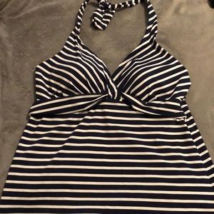 Lands end halter swim top
